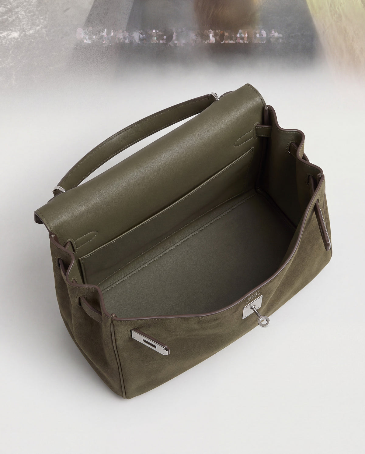 Dolce Large bag in Forest – interior view