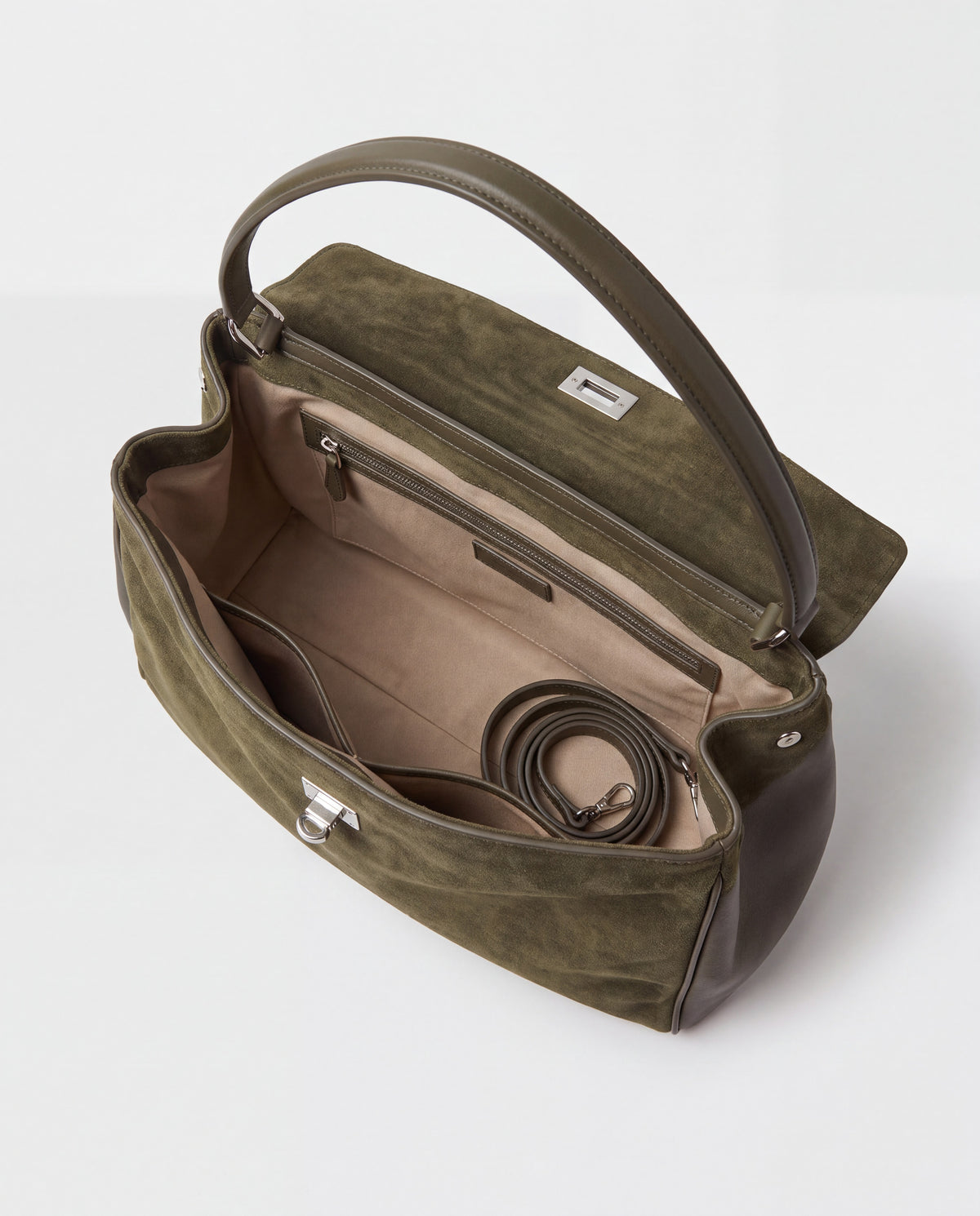 Dolce Large bag in Olive – interior view