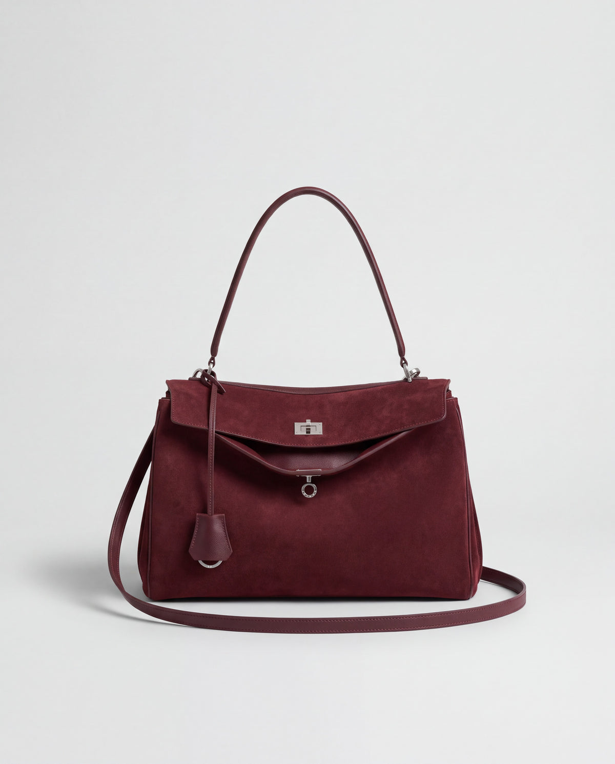Dolce Large bag in Wine – front view