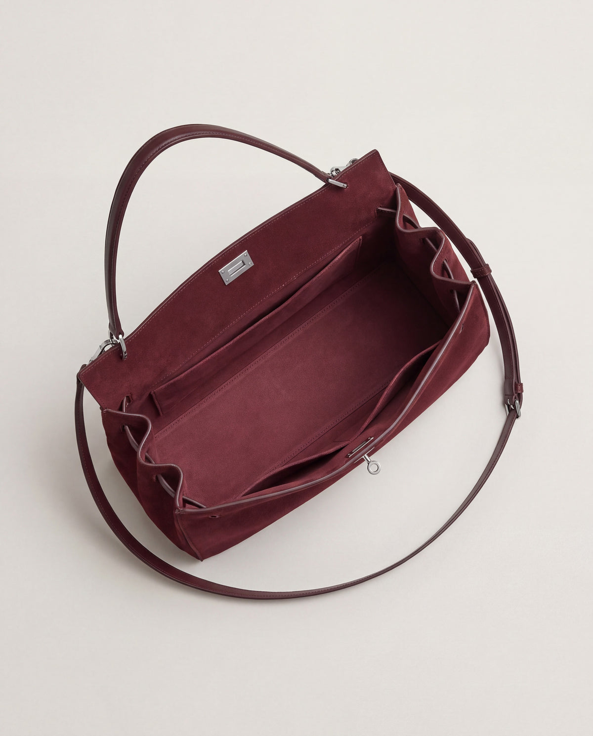 Dolce Large bag in Wine – interior view