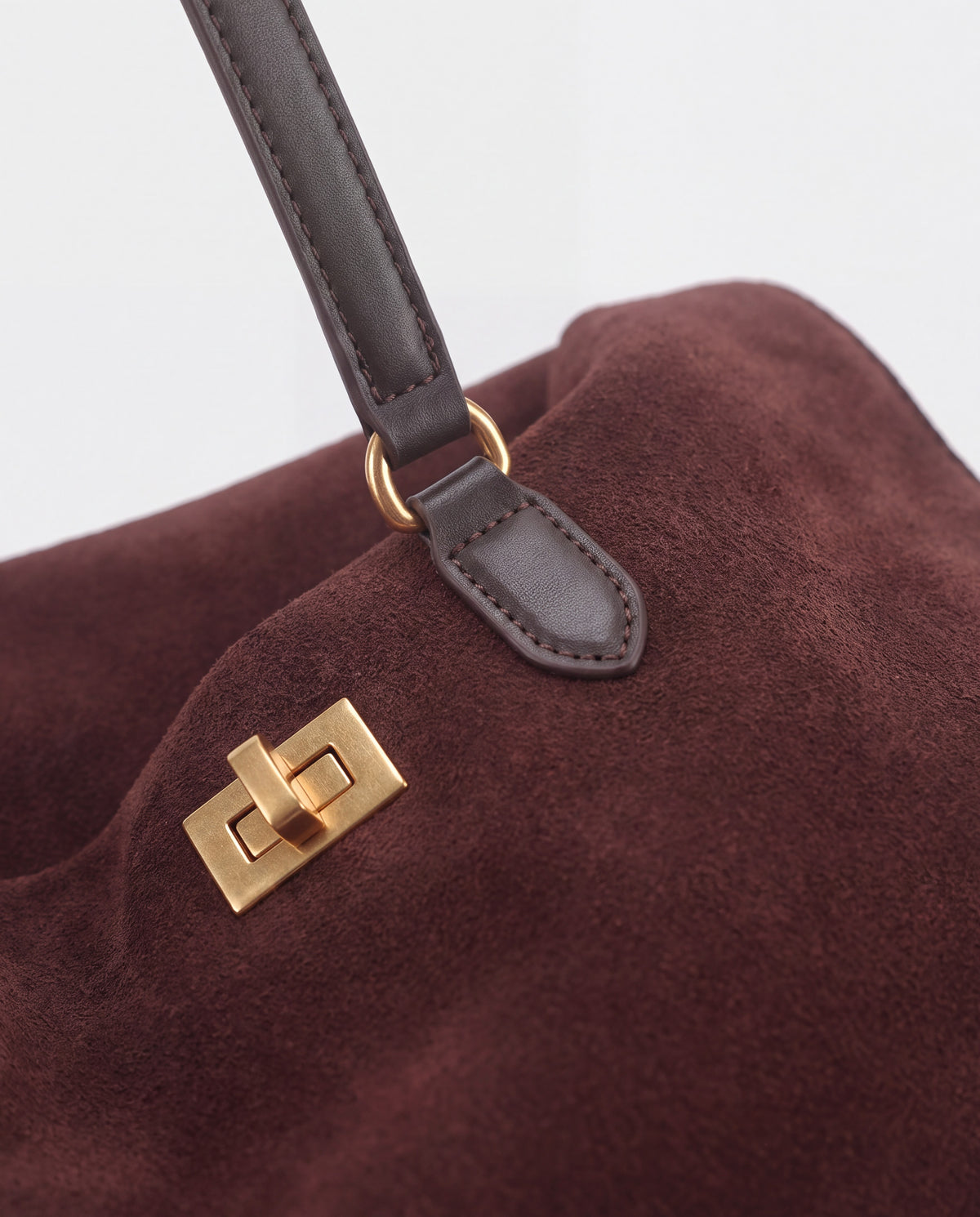 Dolce Small bag in Mahogany – hardware detail
