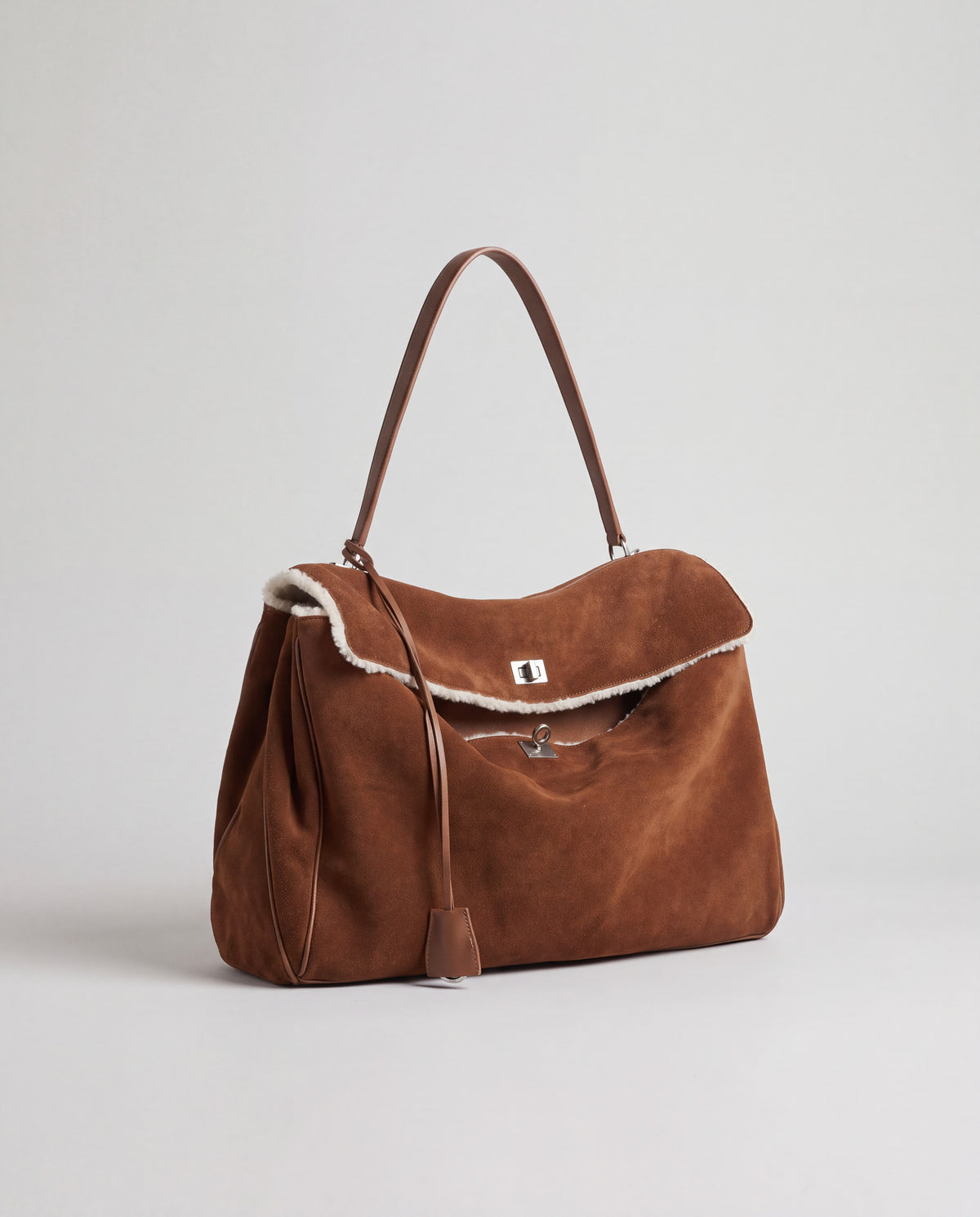 Dolce Medium bag in Brown – three-quarter view