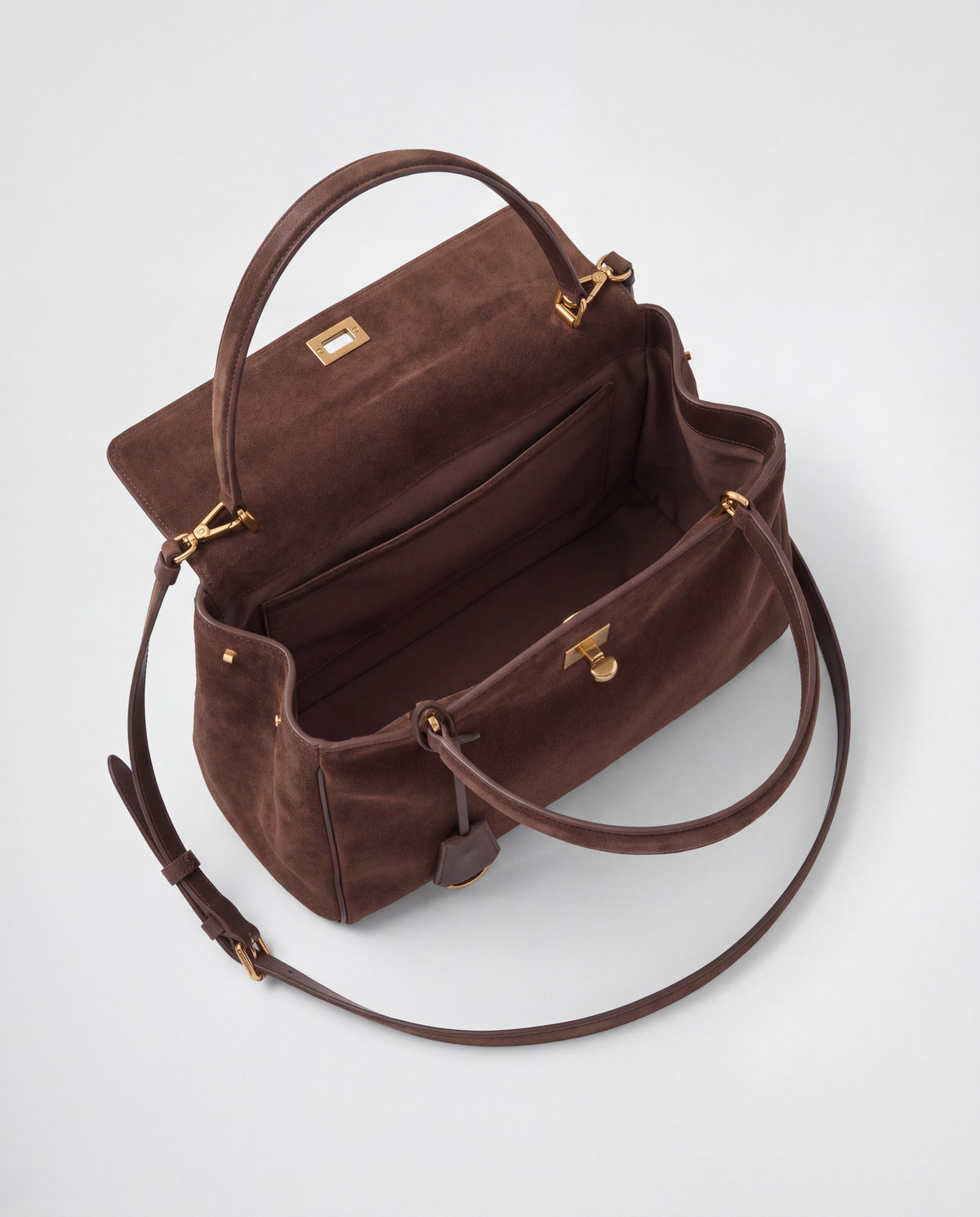 Dolce Small bag in Mocha – interior view
