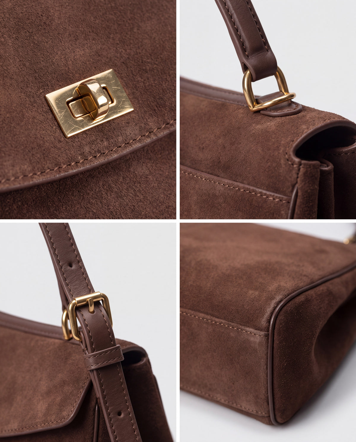Dolce Small bag in Mocha – hardware detail
