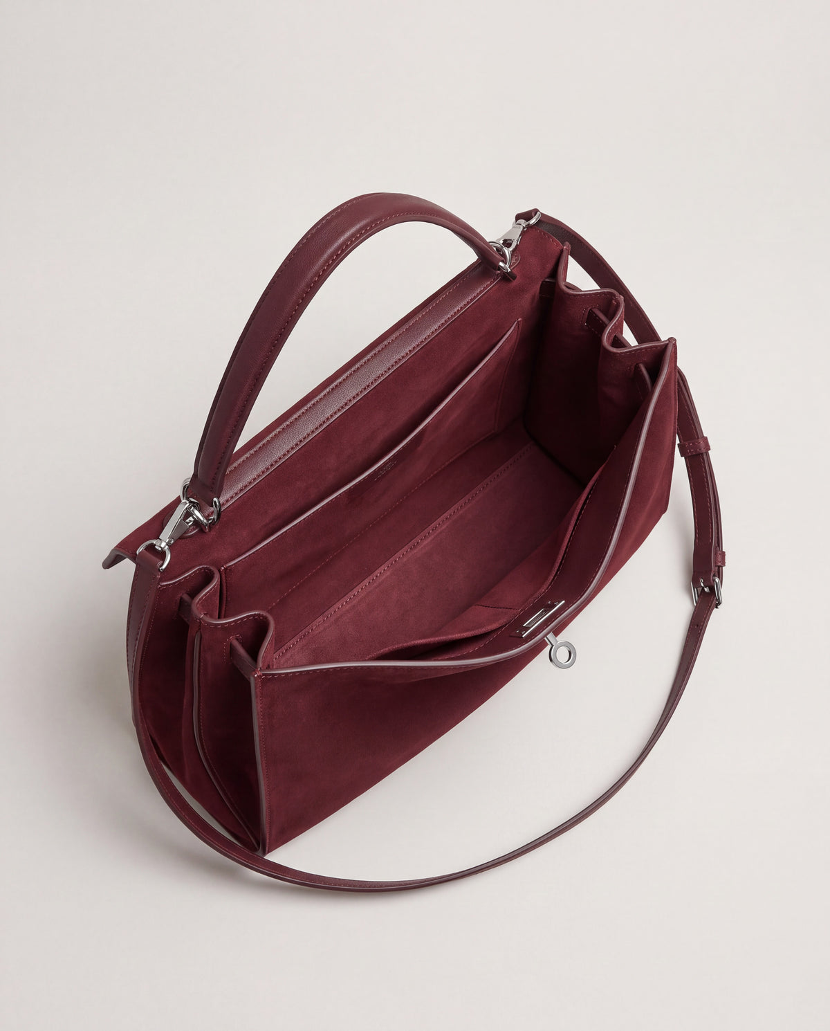Dolce Small bag in Wine – interior view