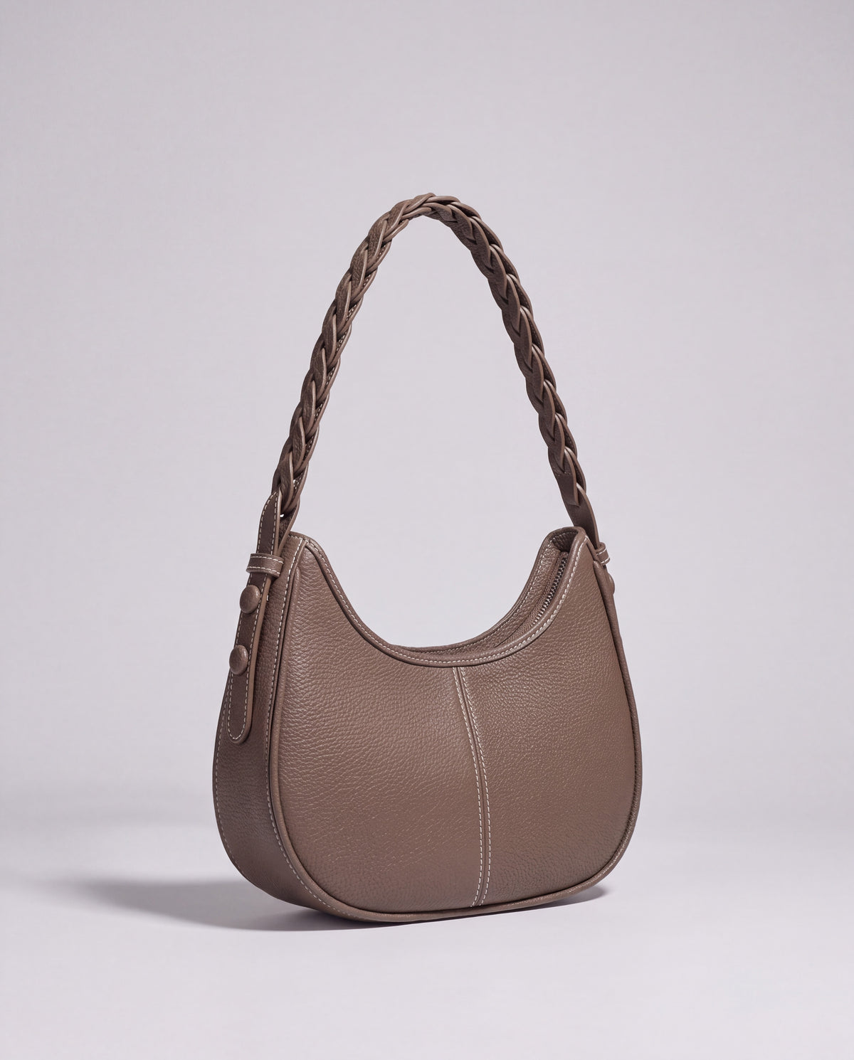 Everyday Shoulder Bag in Brown – three-quarter view