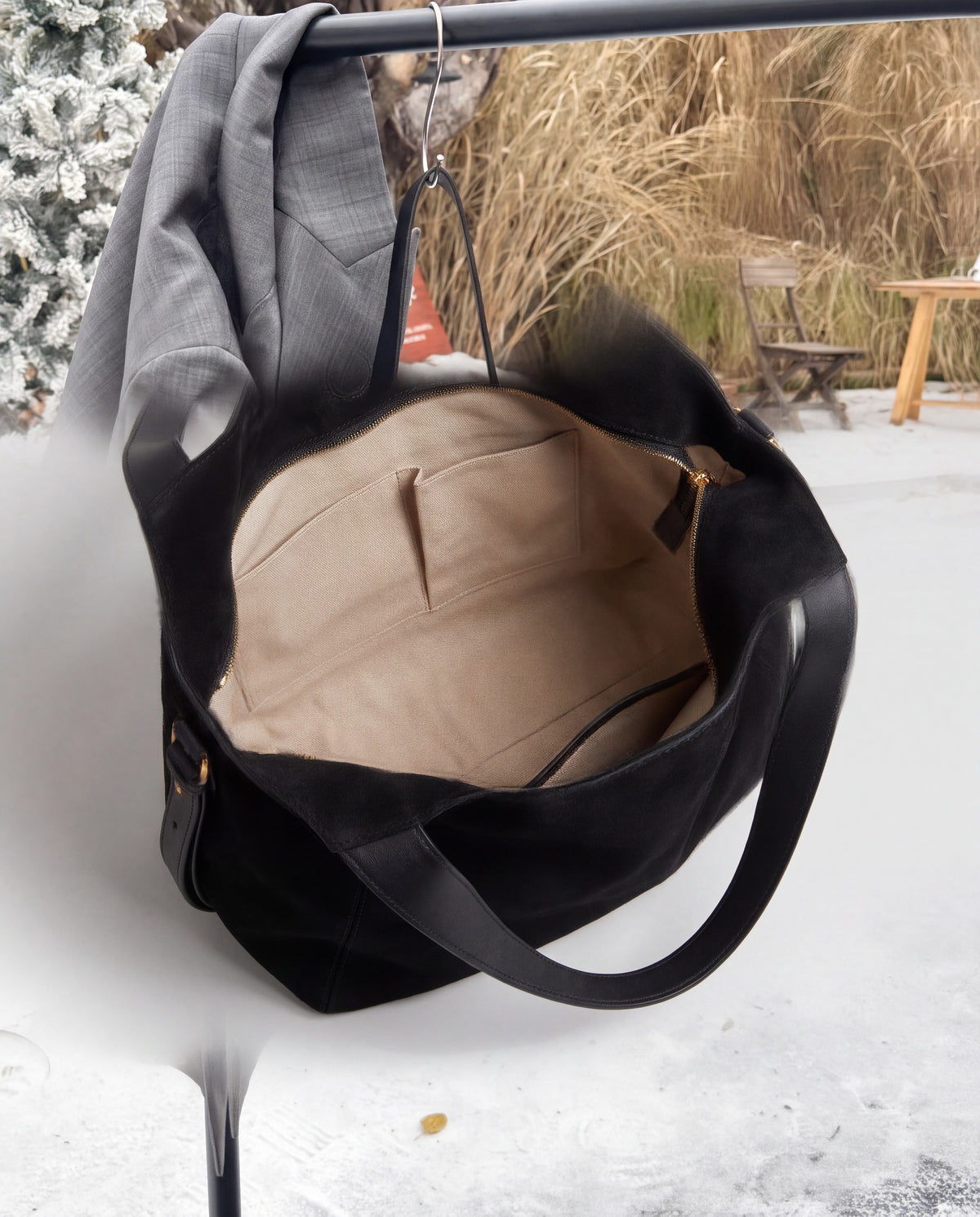 Fiato bag in Black – interior view