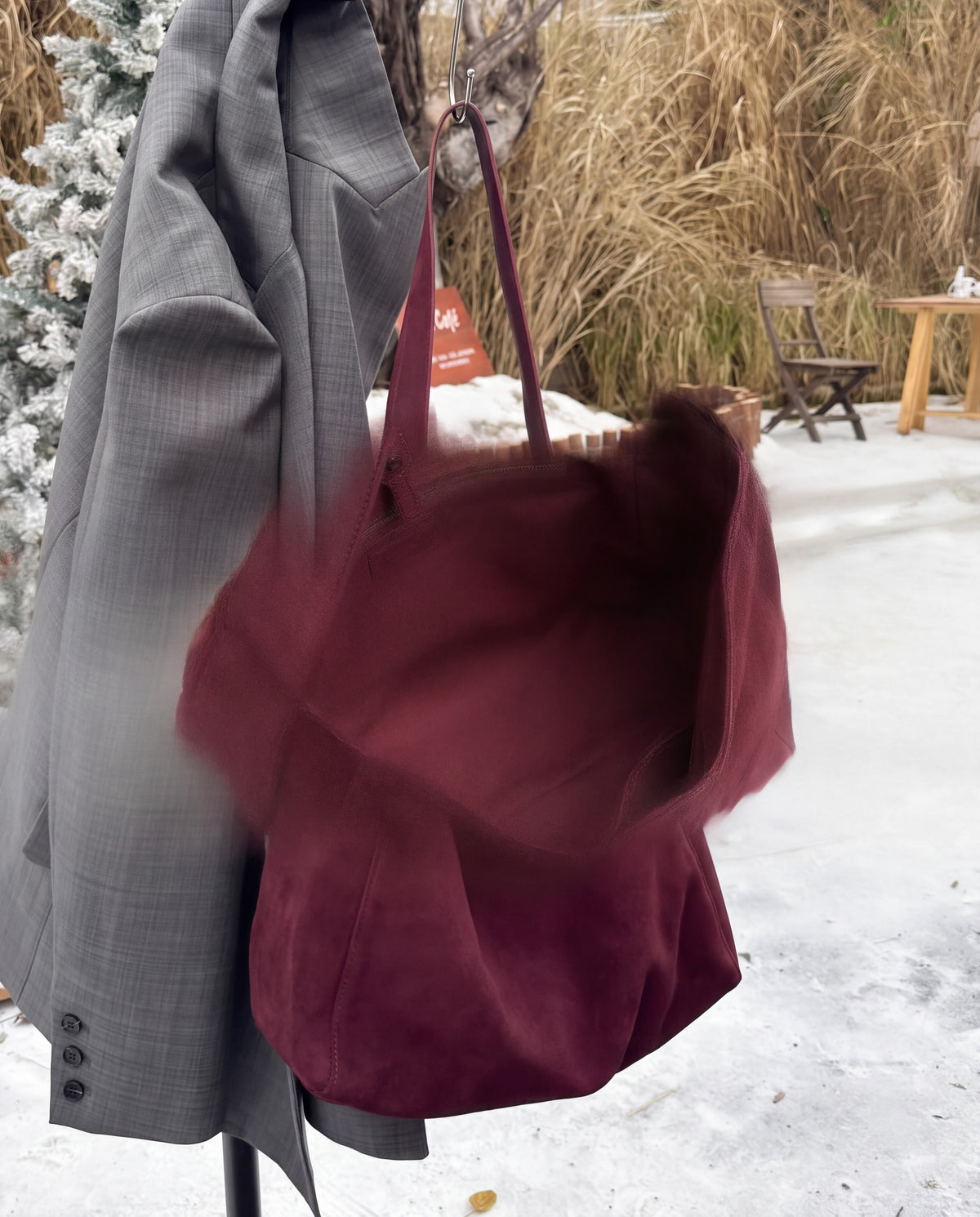 Fiato bag in Burgundy – interior view
