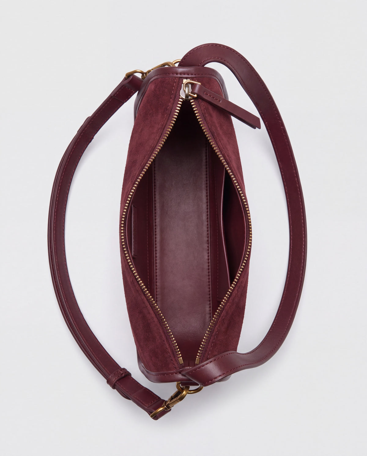 Grano bag in Burgundy – interior view