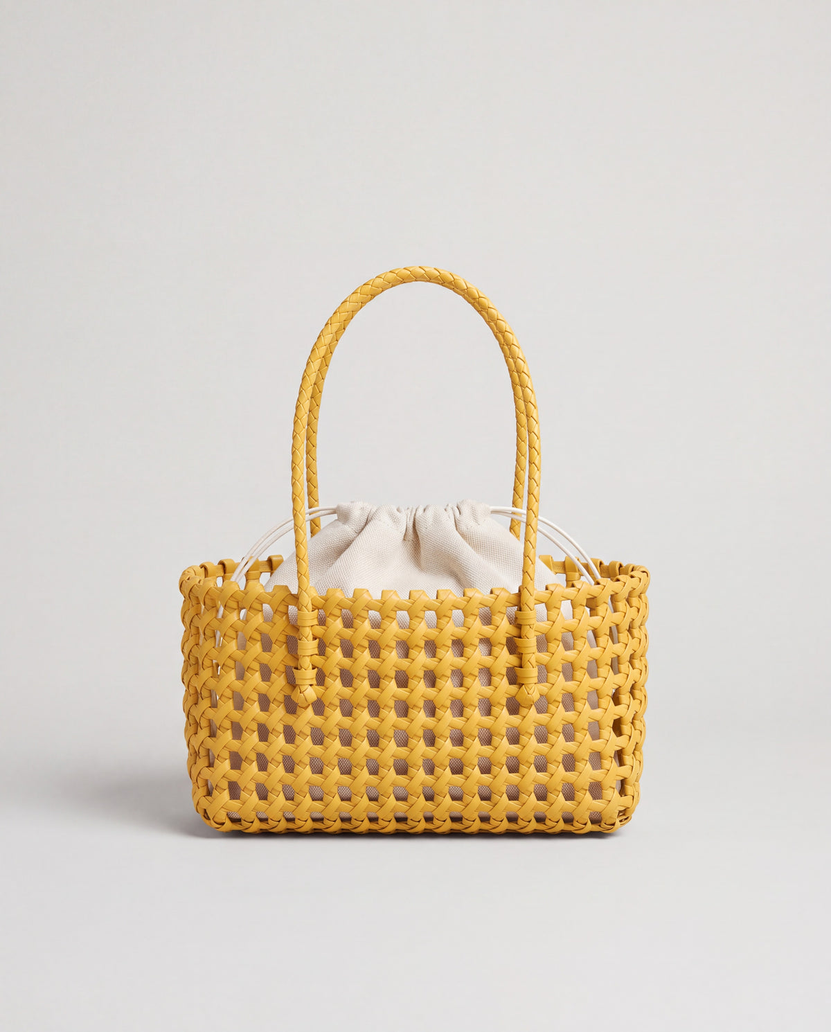 Lattice bag in Yellow – front view
