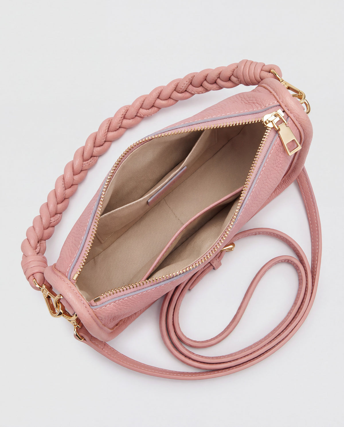 Lago bag in Blush – interior view