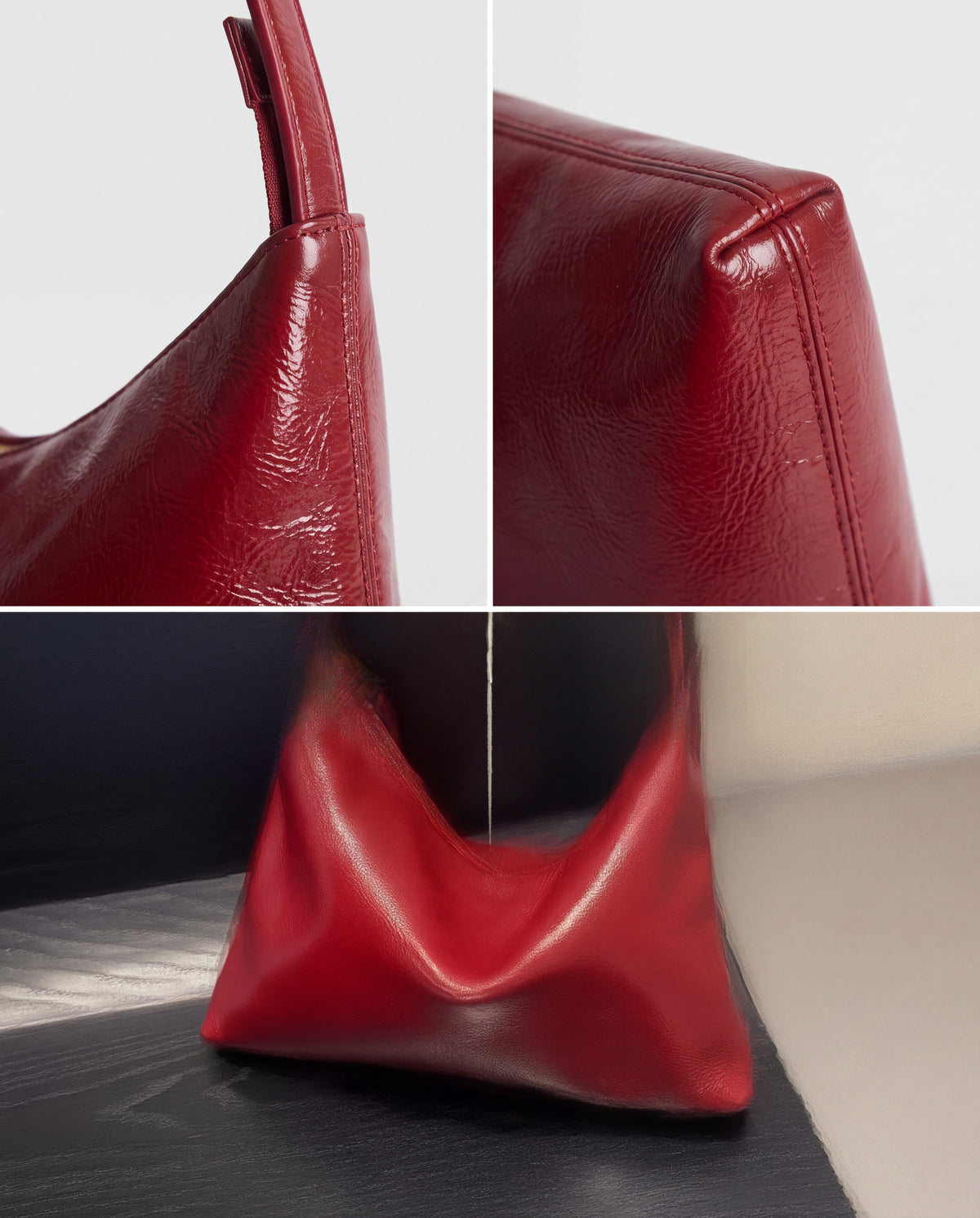 Lana bag in Red – leather detail