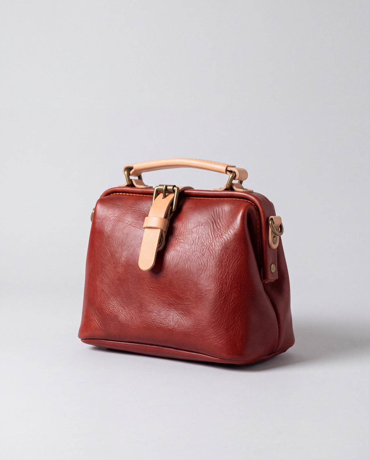 Mini Leather Bag bag in Red – three-quarter view