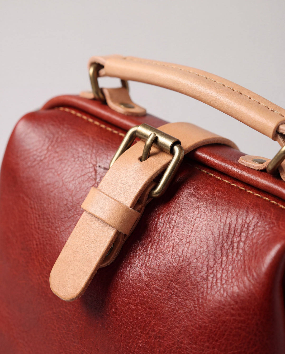 Mini Leather Bag bag in Red – hardware detail