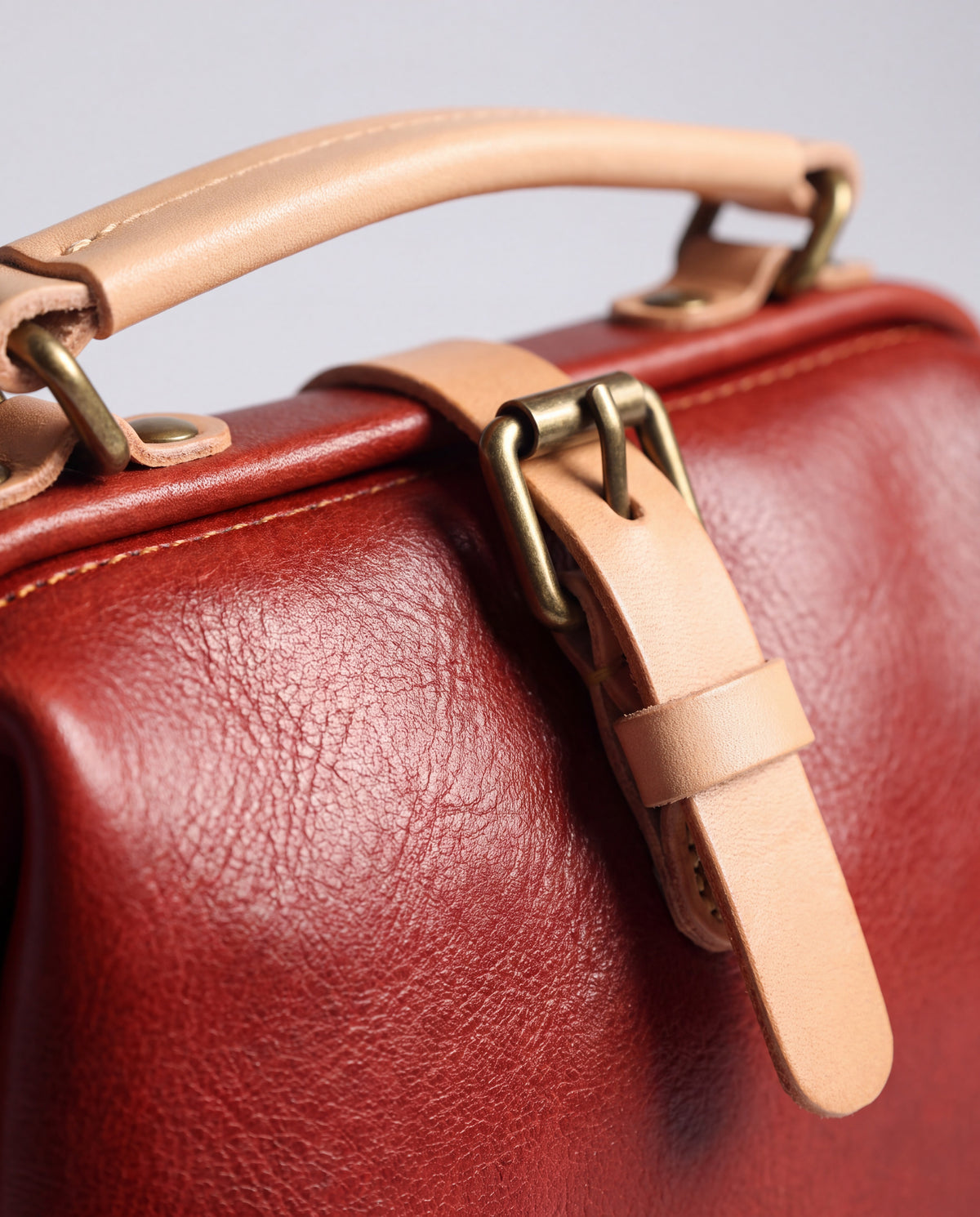 Mini Leather Bag bag in Red – leather detail