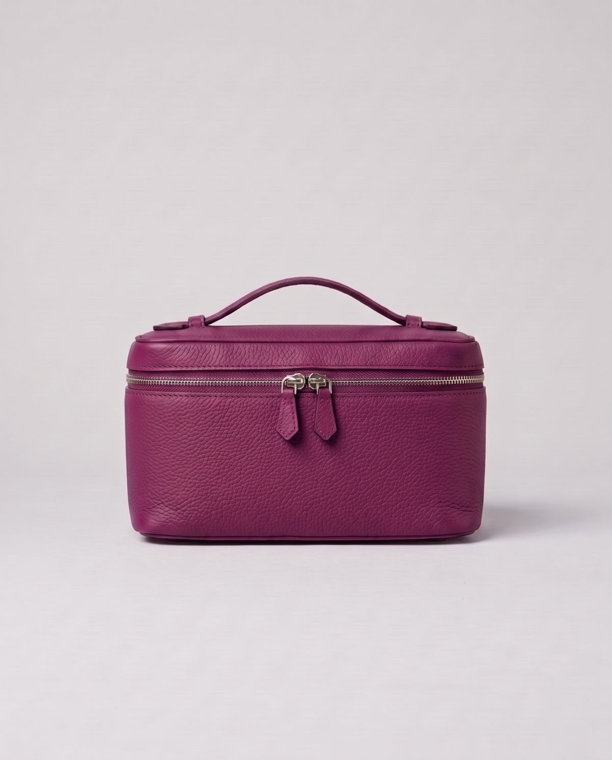 Valentina Orvieto Small top-handle bag in Purple leather, front view