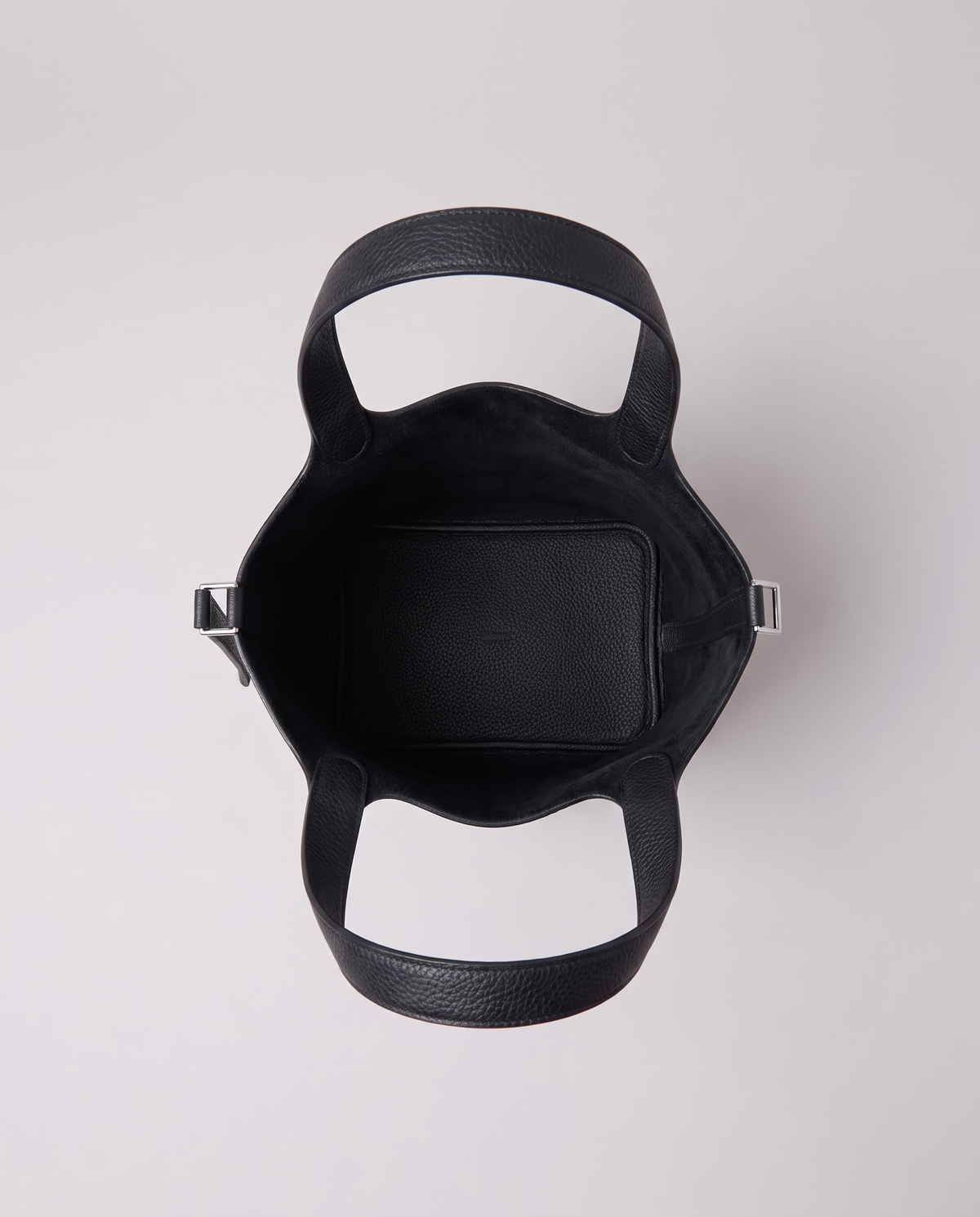 Inside the Valentina Ostuni Large bag in Black