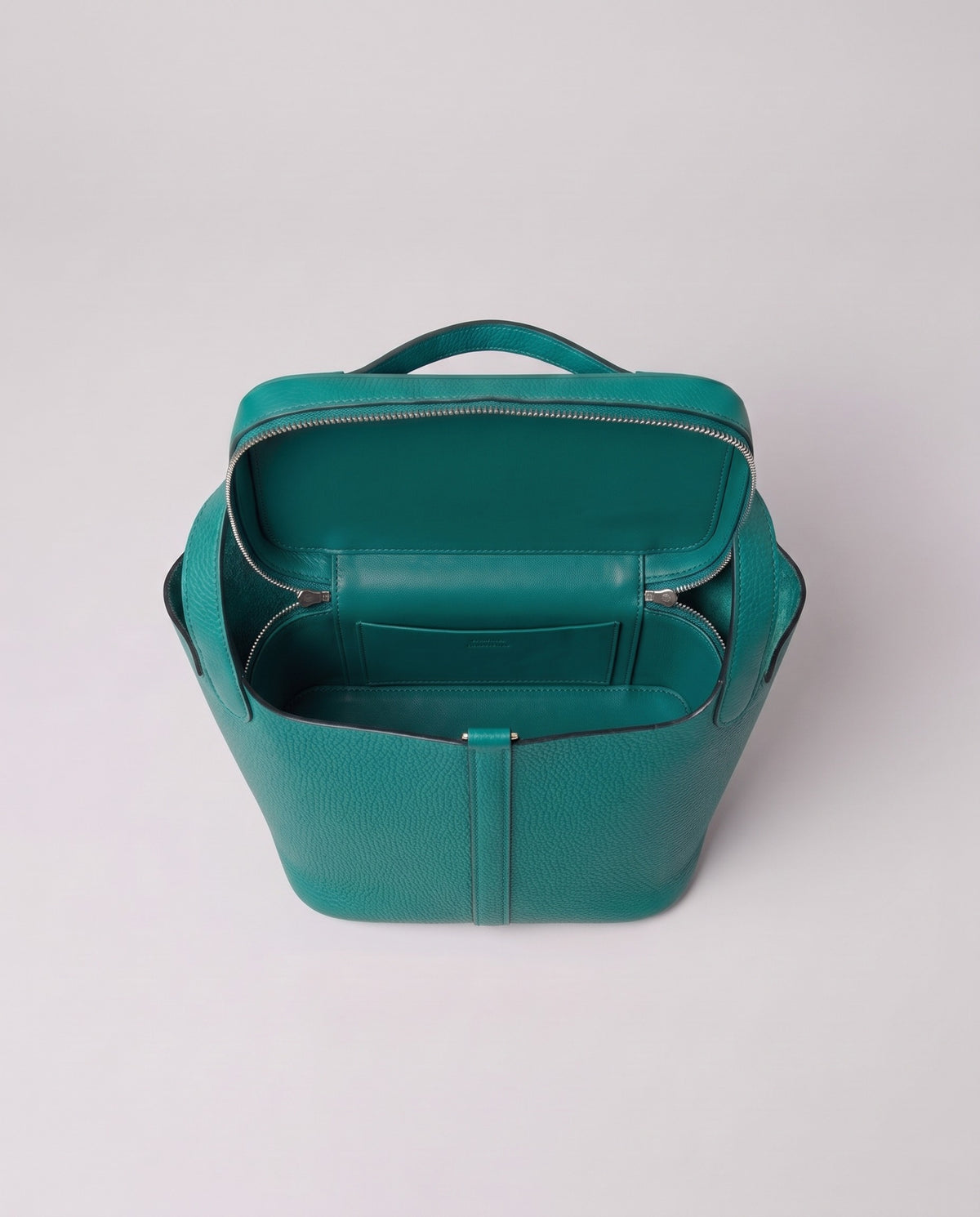 Inside the Valentina Ostuni Large bag in Teal