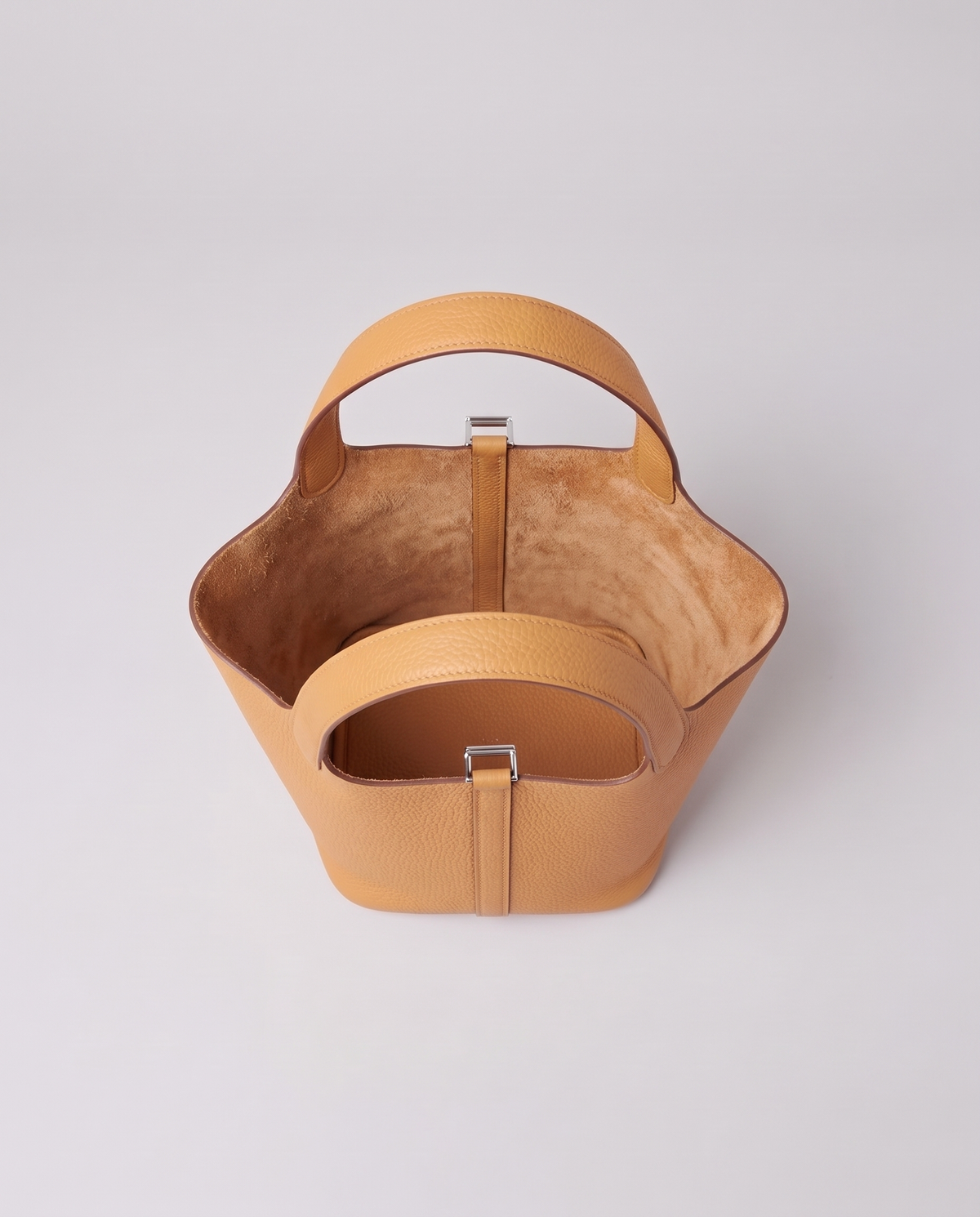 Inside the Valentina Ostuni Small bag in Apricot