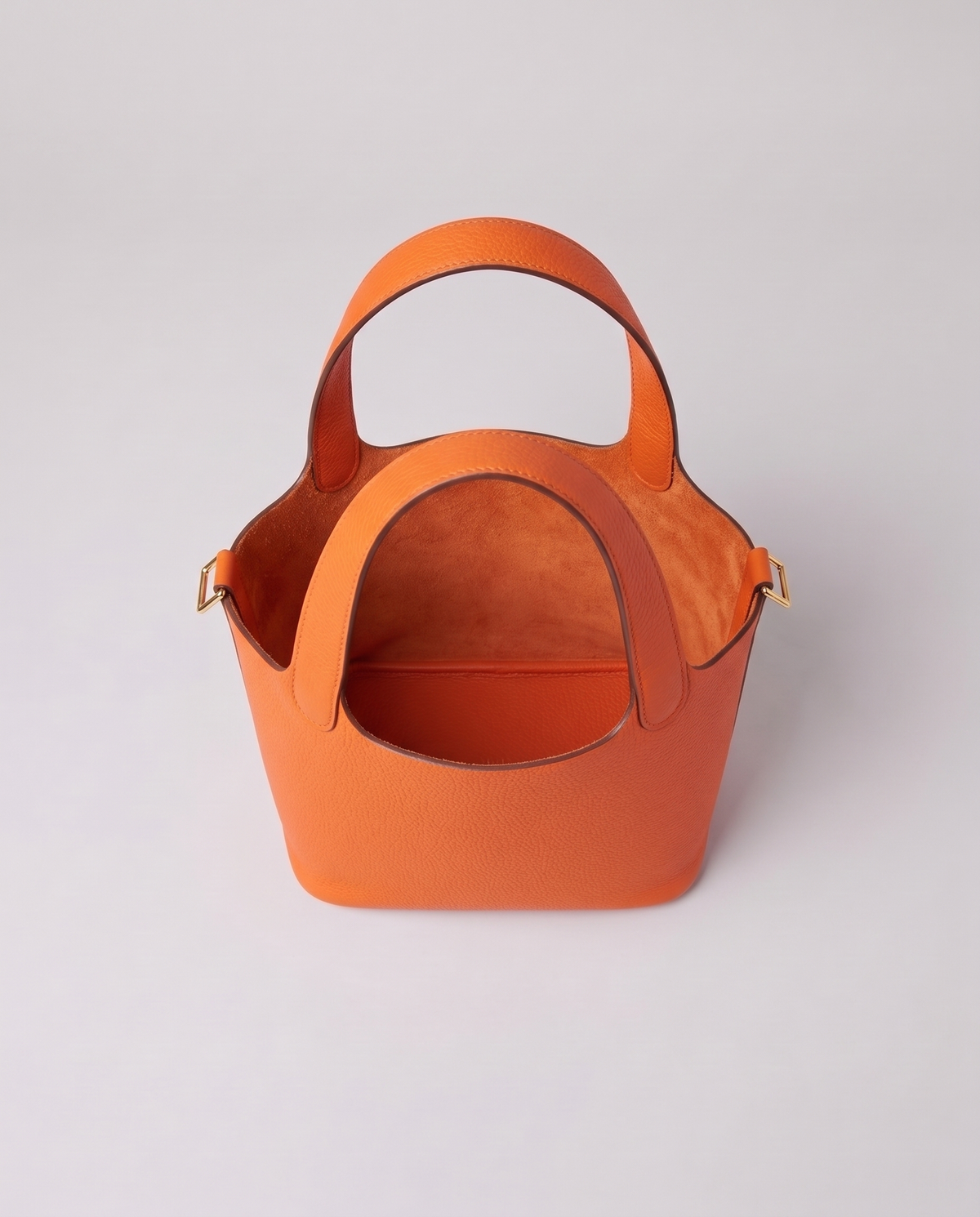 Inside the Valentina Ostuni Small bag in Orange