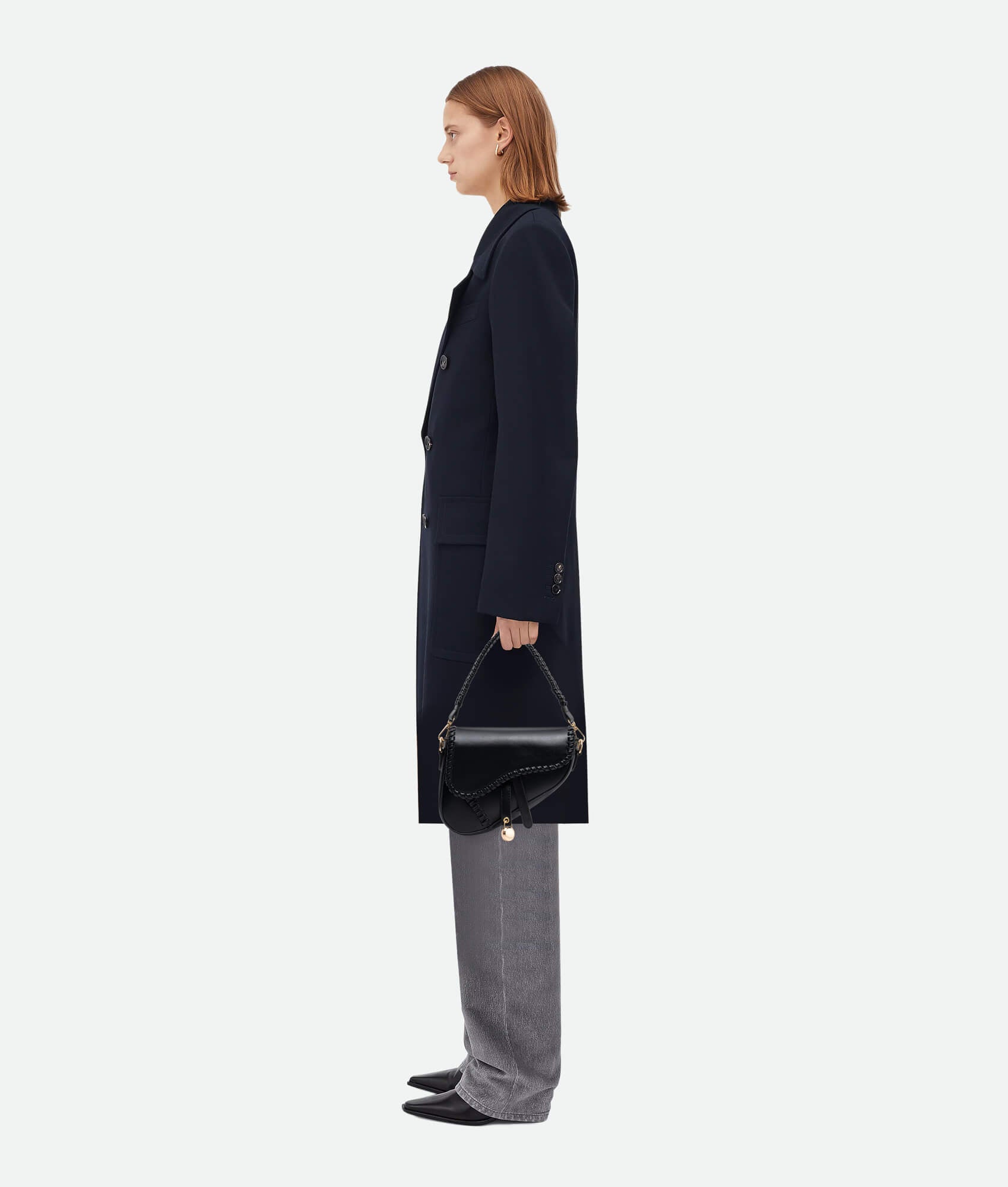 saddle bag black on model dior