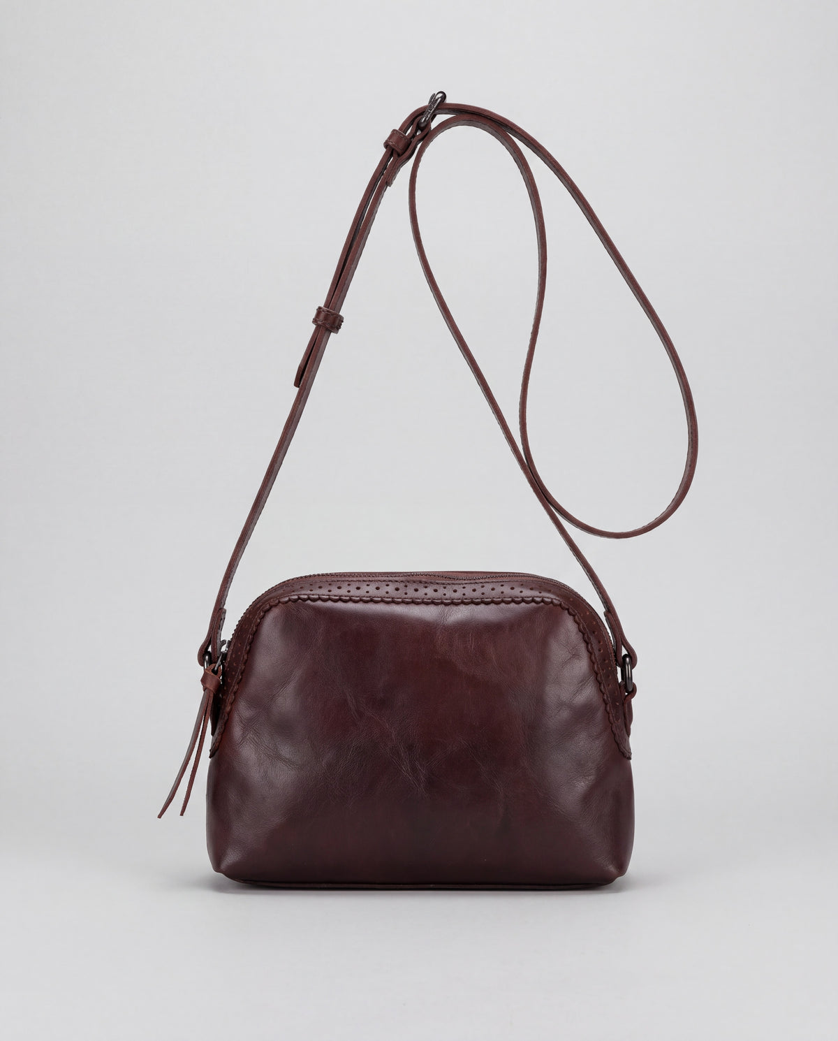 Shell bag in Coffee – front view