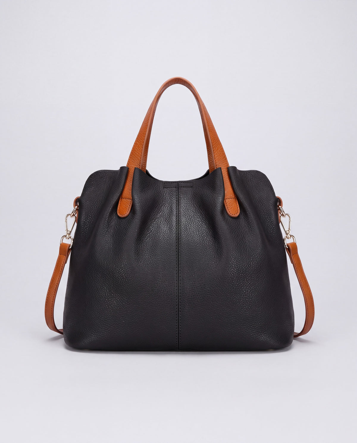Soft Leather Tote Bag bag in Black – back view