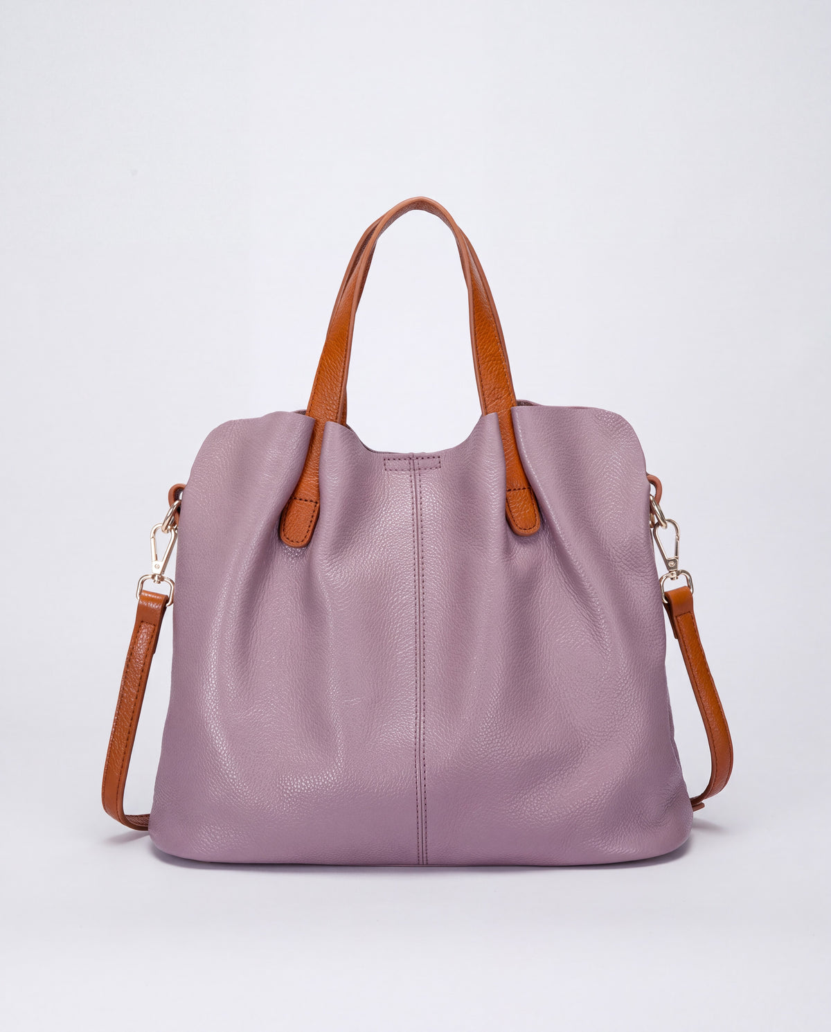 Soft Leather Tote Bag bag in Lavender – back view