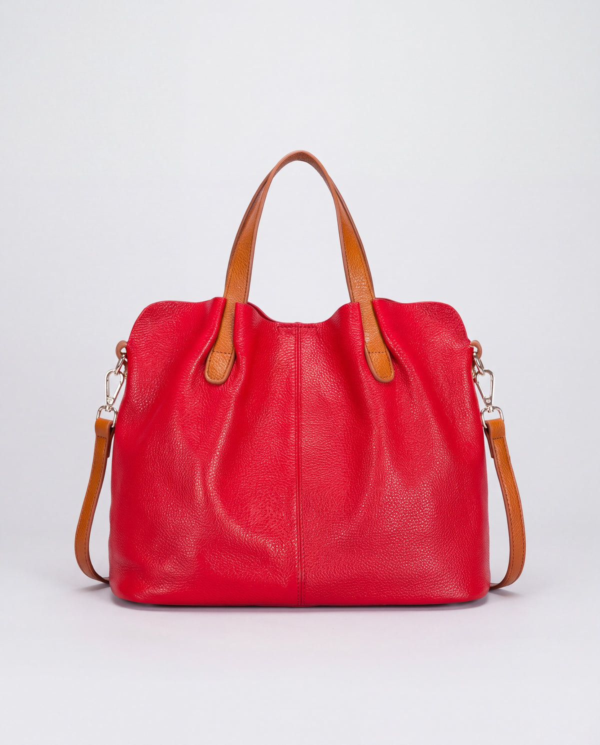 Soft Leather Tote Bag bag in Red – back view