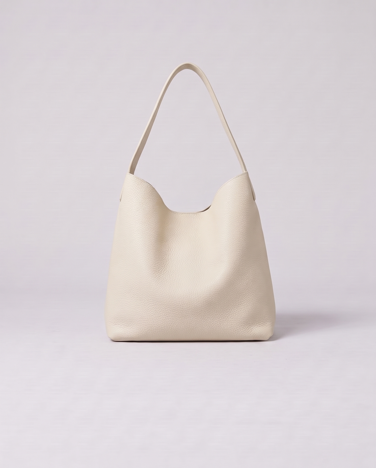 Valentina Tela Large bag in Cream, back view