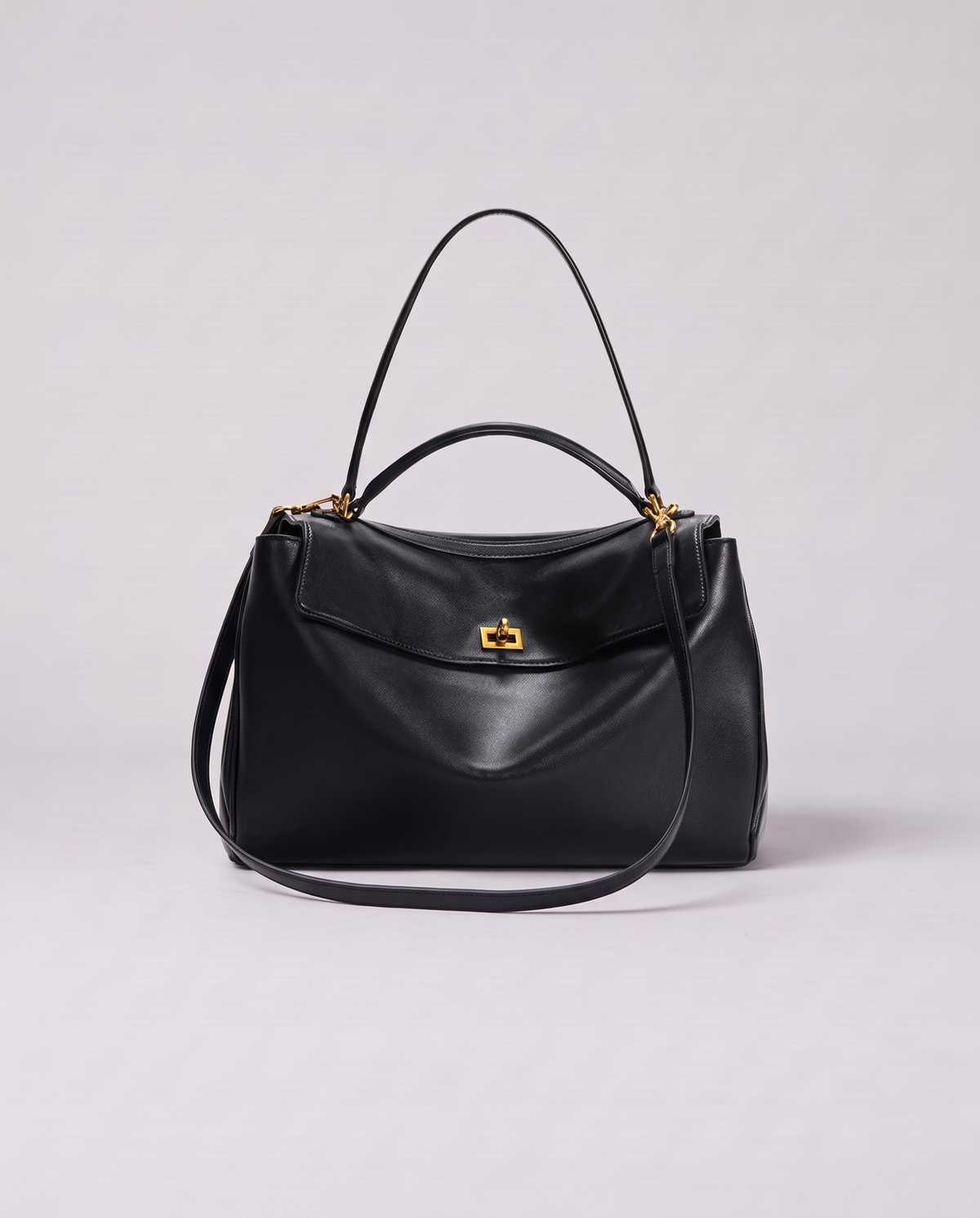 Valentina Tinto Large bag in Black, back view