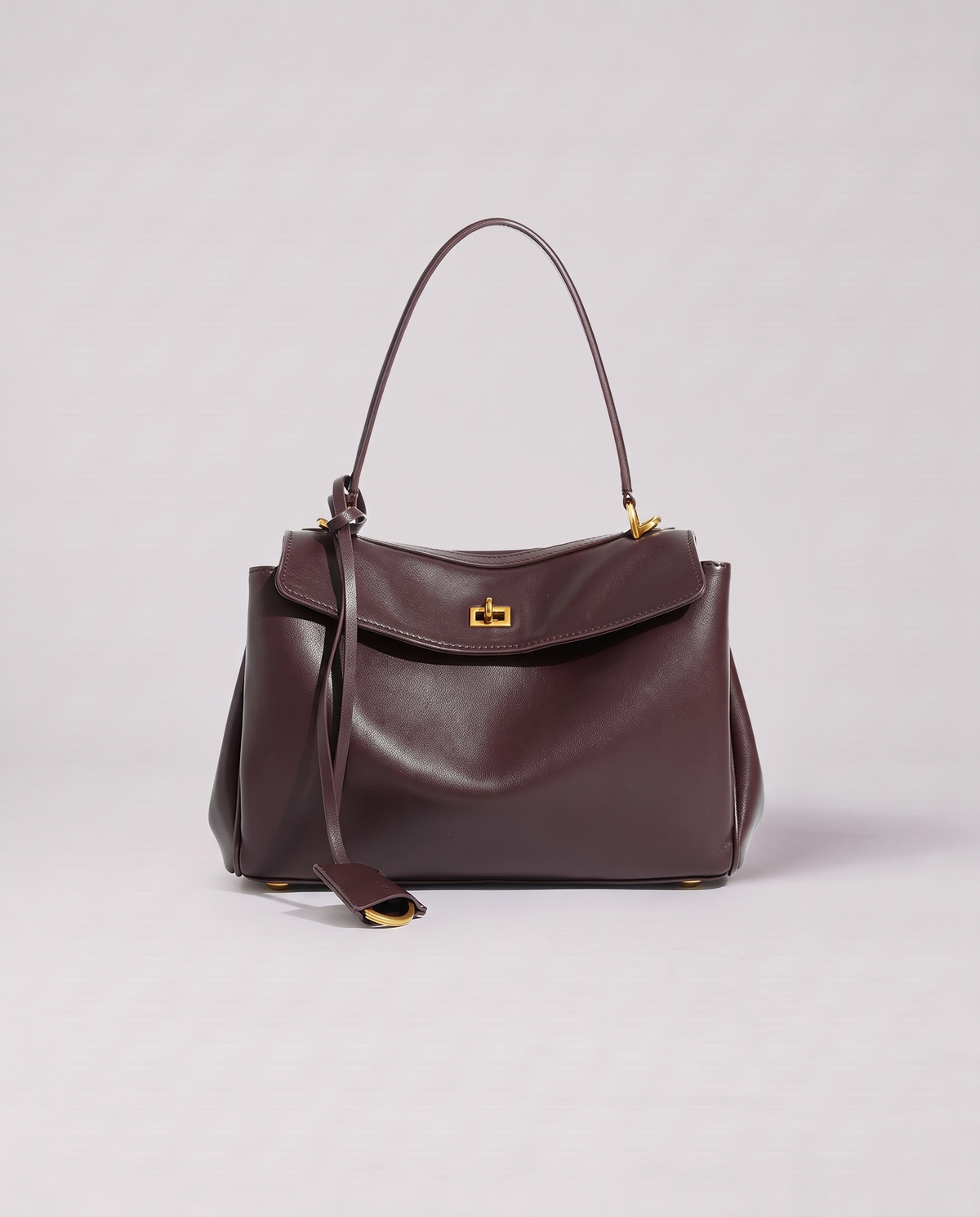 Valentina Tinto Large bag in Mahogany, three-quarter view