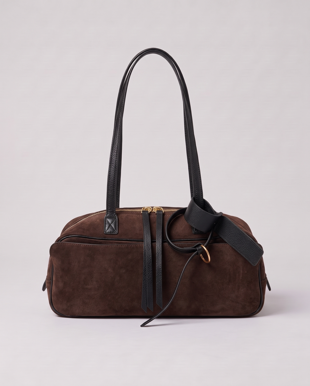 Valentina Umbra Small bag in Chocolate, three-quarter view