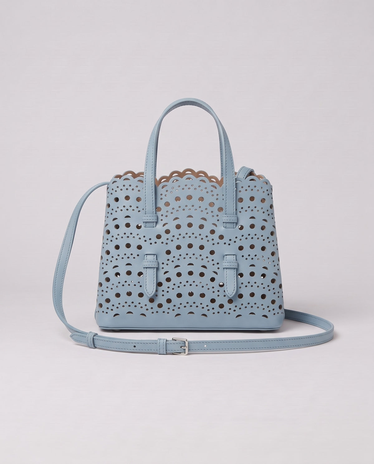 Valentina Urbino Large bag in Sky, front view