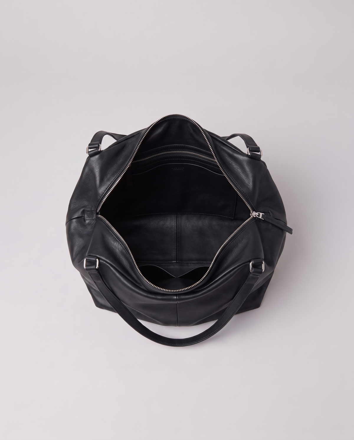 Inside the Valentina Velluto Large bag in Black