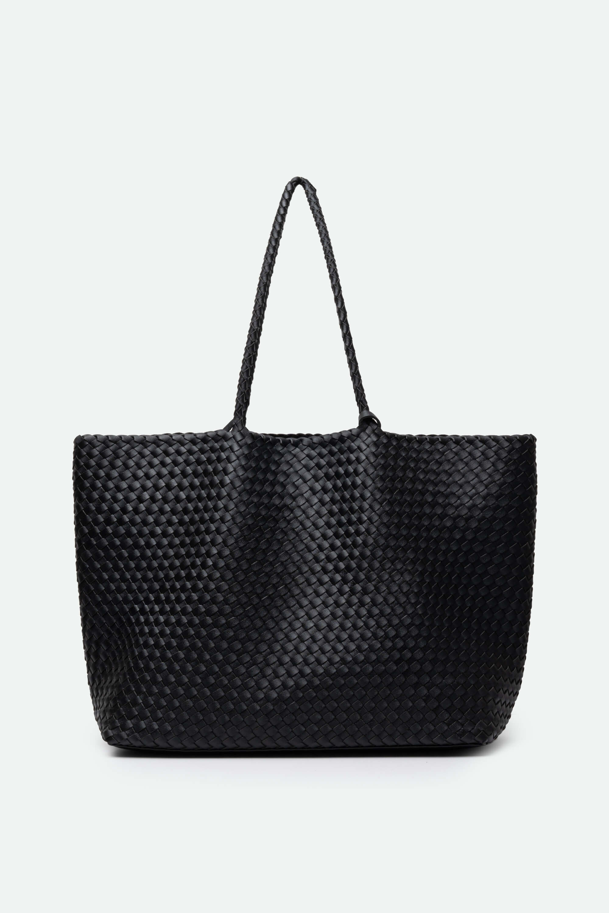 Womens black VALENTINA bag on gray background