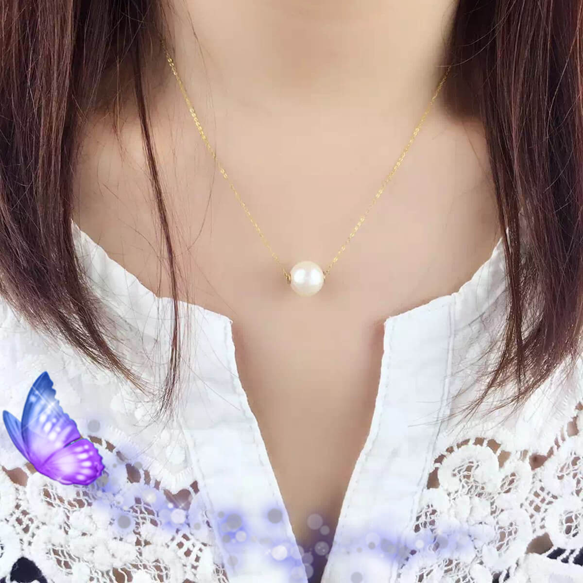 Freshwater Pearl Gold Necklace