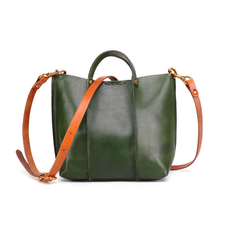 Shoulder Leather Messenger Bag green