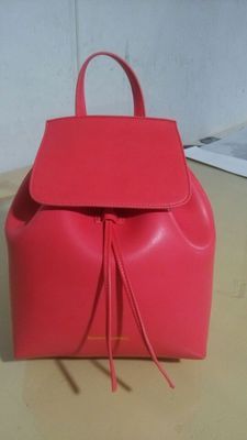 Drawstring Leather Backpack