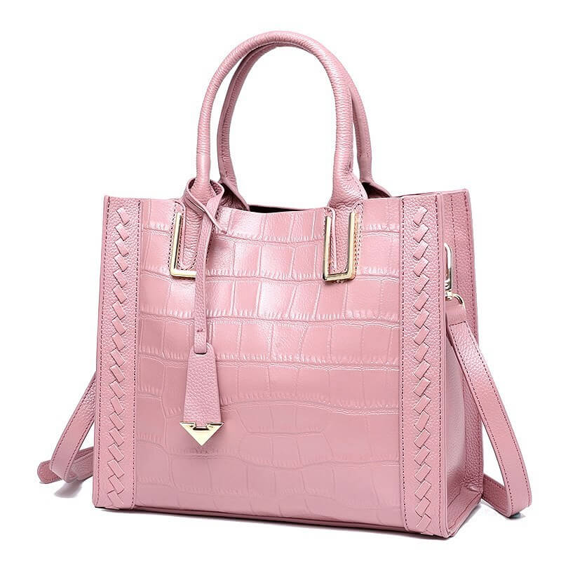 Crocodile Pattern Leather Tote