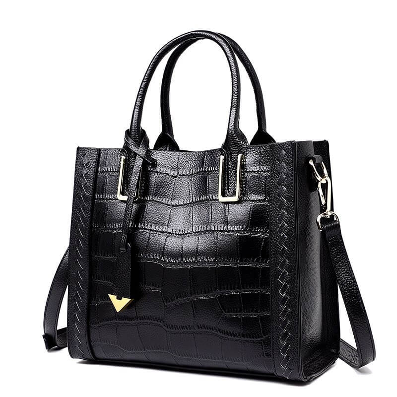 Crocodile Pattern Leather Tote