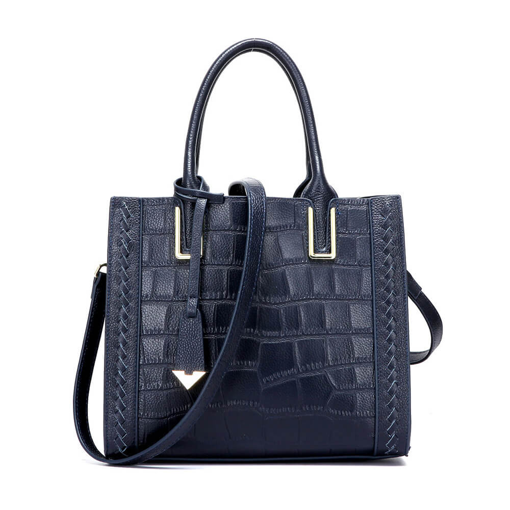 Crocodile Pattern Leather Tote