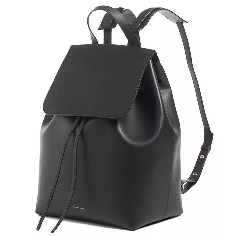 Drawstring Leather Backpack