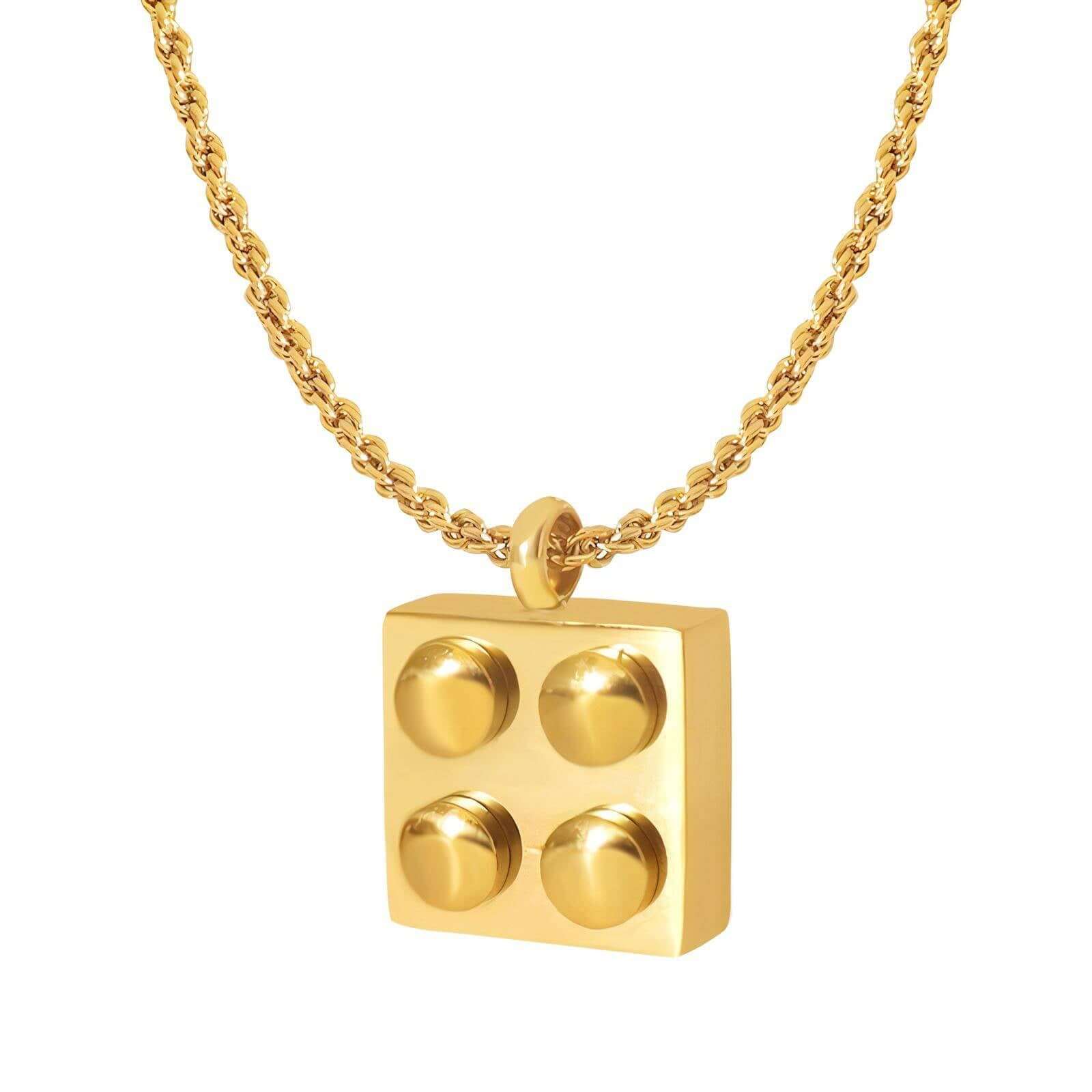 Gold lego necklace