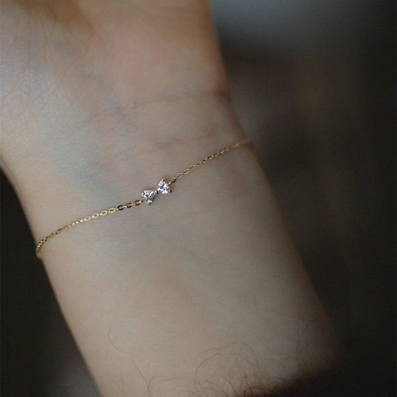 Bow Heart Bracelet