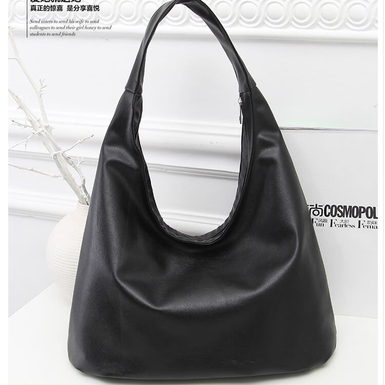 Simple Black Shoulder Bag