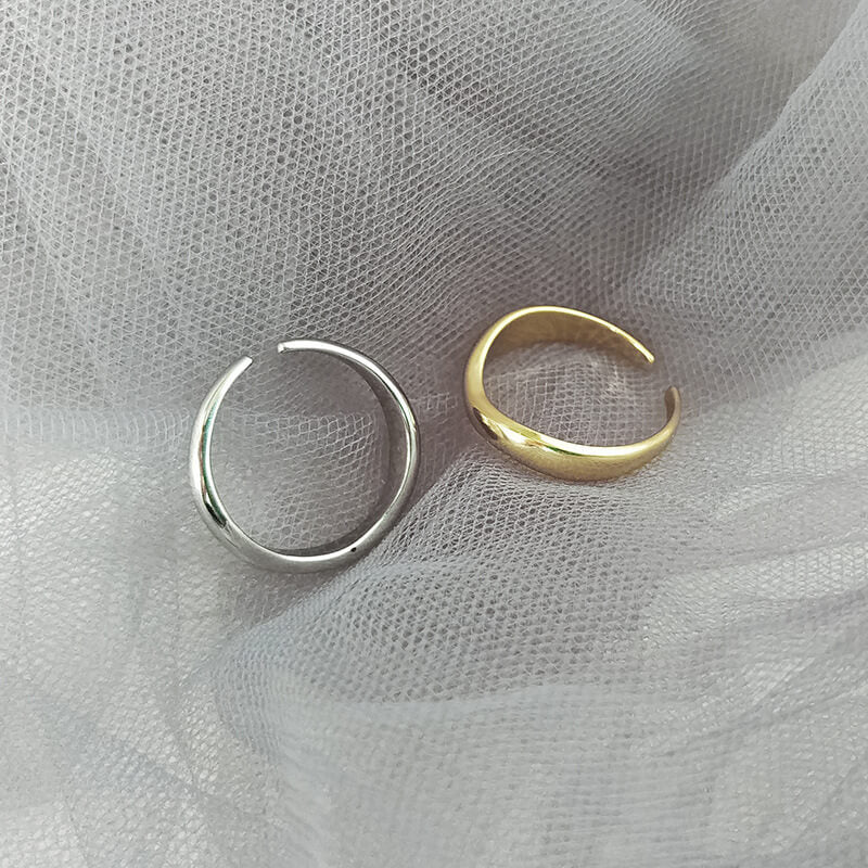 Open Wavy Ring Gold & Silver