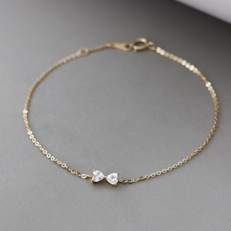 Bow Heart Bracelet