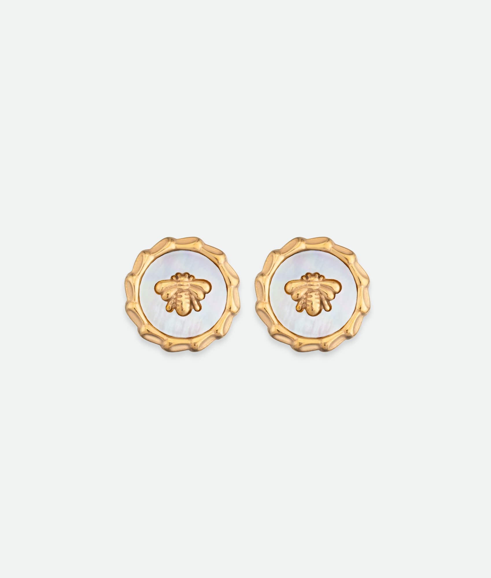 Bee Gold Stud Earrings