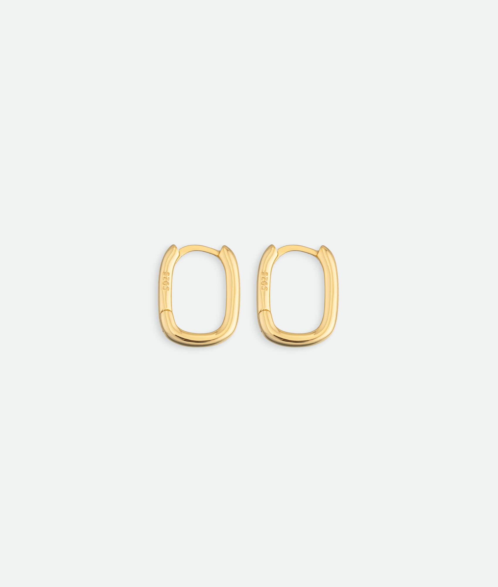 Gold Rectangle Hoop Earrings